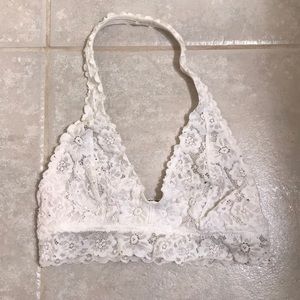 Aerie white halter bralette